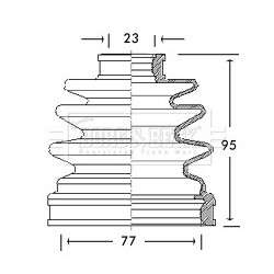 Cv Joint Boot Kit BORG & BECK BCB2621