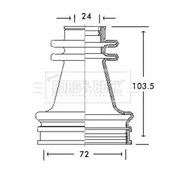 Cv Joint Boot Kit BORG & BECK BCB2638
