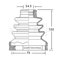 Cv Joint Boot Kit BORG & BECK BCB2648