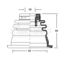 Cv Joint Boot Kit BORG & BECK BCB2650