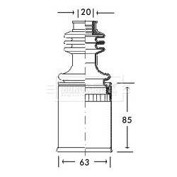 Cv Joint Boot Kit BORG & BECK BCB2654