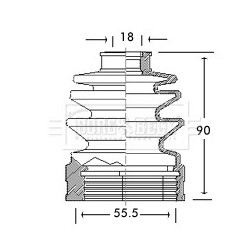Cv Joint Boot Kit BORG & BECK BCB2655