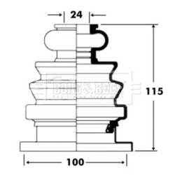 Cv Joint Boot Kit BORG & BECK BCB2677