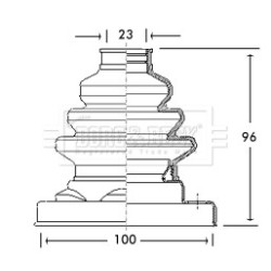 Cv Joint Boot Kit BORG & BECK BCB2679