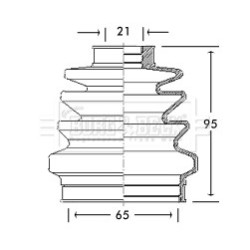 Cv Joint Boot Kit BORG & BECK BCB2687 OE Ref 013291744