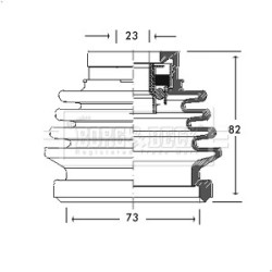 Cv Joint Boot Kit BORG & BECK BCB2688