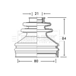 Cv Joint Boot Kit BORG & BECK BCB2699 OE Ref 4B0 498 201