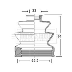 Cv Joint Boot Kit BORG & BECK BCB2712