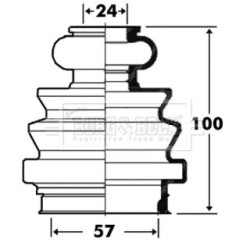 Cv Joint Boot Kit BORG & BECK BCB2716 BORG & BECK