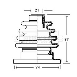 Cv Joint Boot Kit BORG & BECK BCB2717