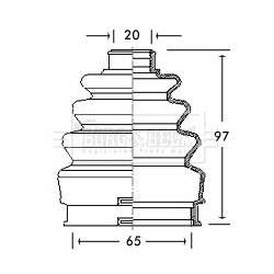 Cv Joint Boot Kit BORG & BECK BCB2739