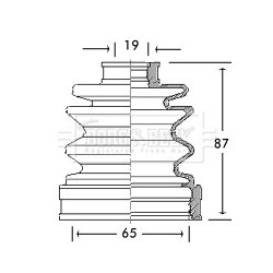 Cv Joint Boot Kit BORG & BECK BCB2742