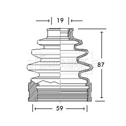 Cv Joint Boot Kit BORG & BECK BCB2743 BORG & BECK