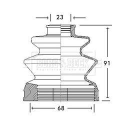 Cv Joint Boot Kit BORG & BECK BCB2744