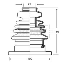 Cv Joint Boot Kit BORG & BECK BCB2753