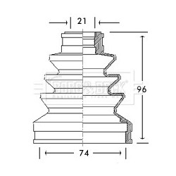 Cv Joint Boot Kit BORG & BECK BCB2755
