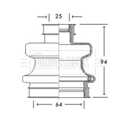 Cv Joint Boot Kit BORG & BECK BCB2758