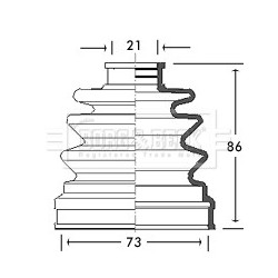 Cv Joint Boot Kit BORG & BECK BCB2760