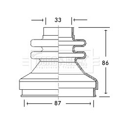 Cv Joint Boot Kit BORG & BECK BCB2763 BORG & BECK