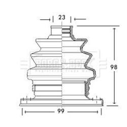 Cv Joint Boot Kit BORG & BECK BCB2766
