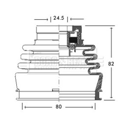 Cv Joint Boot Kit BORG & BECK BCB2768