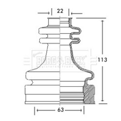 Cv Joint Boot Kit BORG & BECK BCB2770