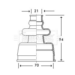 Cv Joint Boot Kit BORG & BECK BCB2776 OE Ref 328774