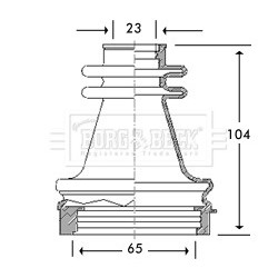 Cv Joint Boot Kit BORG & BECK BCB2779