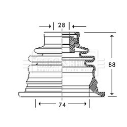 Cv Joint Boot Kit BORG & BECK BCB2780