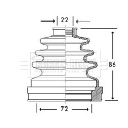 Cv Joint Boot Kit BORG & BECK BCB2782