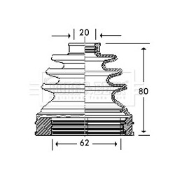 Cv Joint Boot Kit BORG & BECK BCB2786