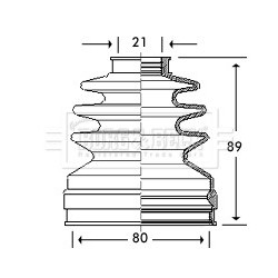 Cv Joint Boot Kit BORG & BECK BCB2787 BORG & BECK