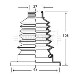 Cv Joint Boot Kit BORG & BECK BCB2788 OE Ref 1H0 407 283 D