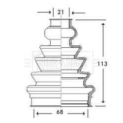 Cv Joint Boot Kit BORG & BECK BCB2789