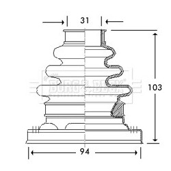 Cv Joint Boot Kit BORG & BECK BCB2792
