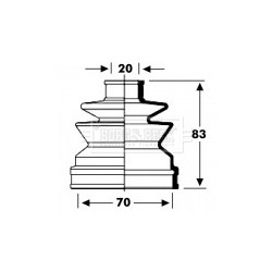 Cv Joint Boot Kit BORG & BECK BCB2793