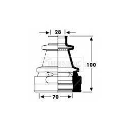 Cv Joint Boot Kit BORG & BECK BCB2797 BORG & BECK