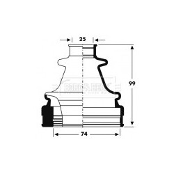 Cv Joint Boot Kit BORG & BECK BCB2798 OE Ref 4 106 430 S1