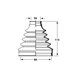 Cv Joint Boot Kit BORG & BECK BCB2799 OE Ref 1C154A084AB