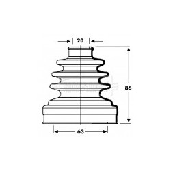 Cv Joint Boot Kit BORG & BECK BCB2801