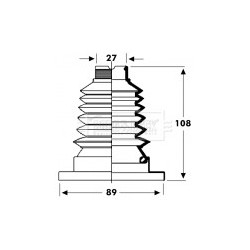 Cv Joint Boot Kit BORG & BECK BCB2802 OE Ref 1H0 407 283 D