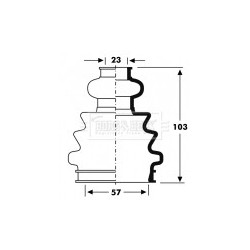 Cv Joint Boot Kit BORG & BECK BCB2803 OE Ref 7H0498201