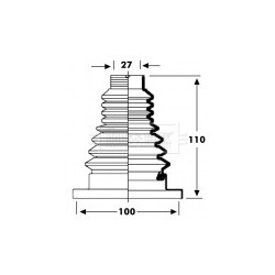 Cv Joint Boot Kit BORG & BECK BCB2804 OE Ref 6Q0498201B