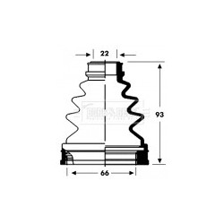 Cv Joint Boot Kit BORG & BECK BCB2805 OE Ref 33209806556