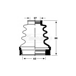 Cv Joint Boot Kit BORG & BECK BCB2806 OE Ref 328793