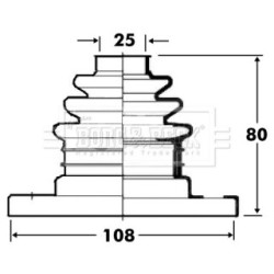 Cv Joint Boot Kit BORG & BECK BCB2810 OE Ref 33211229209 BORG & BECK