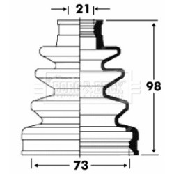 Cv Joint Boot Kit BORG & BECK BCB2816