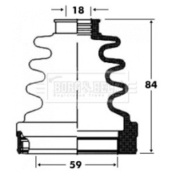 Cv Joint Boot Kit BORG & BECK BCB2820 OE Ref 46308102