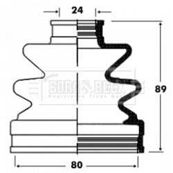 Cv Joint Boot Kit BORG & BECK BCB2824