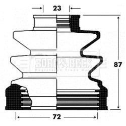 Cv Joint Boot Kit BORG & BECK BCB2827 OE Ref 49506-2EA00